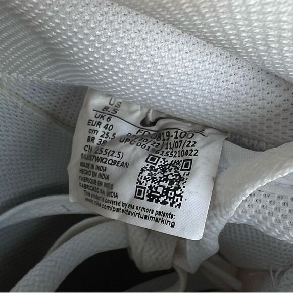 Nike Court Vision Mid ‘White Iridescent’ Women’s Sneakers - Size 8.5 - Picture 13 of 14